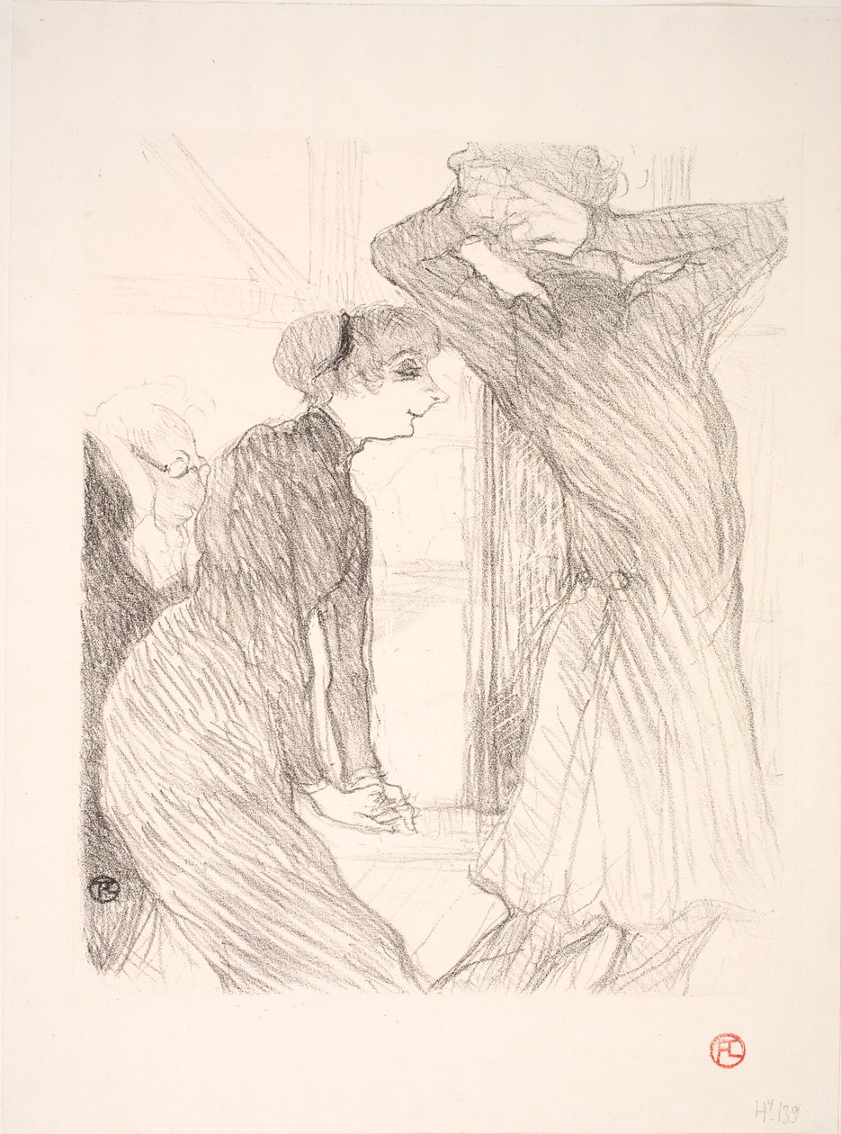 Lugné Poë og Berthe Bady i Beyond Human Forces af Henri de Toulouse Lautrec