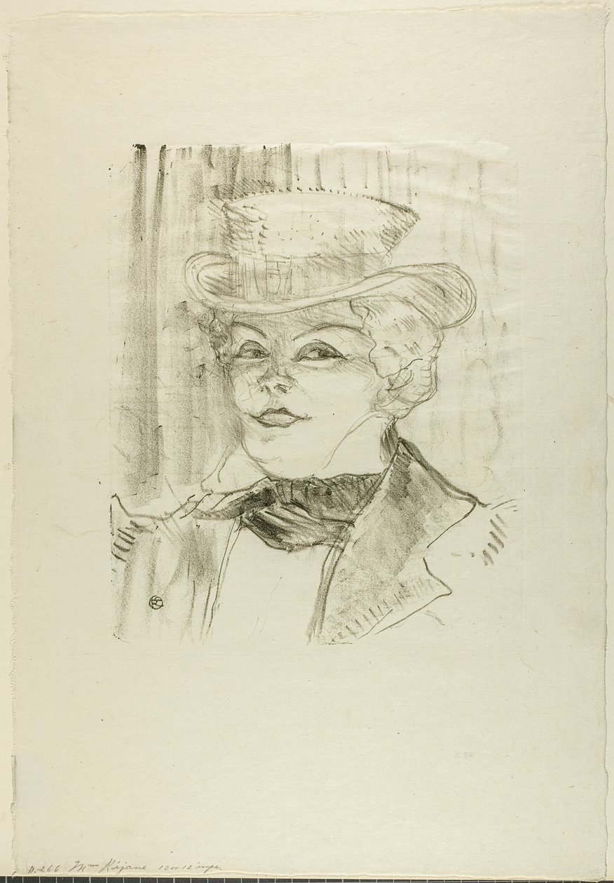 Madame Rejane af Henri de Toulouse Lautrec