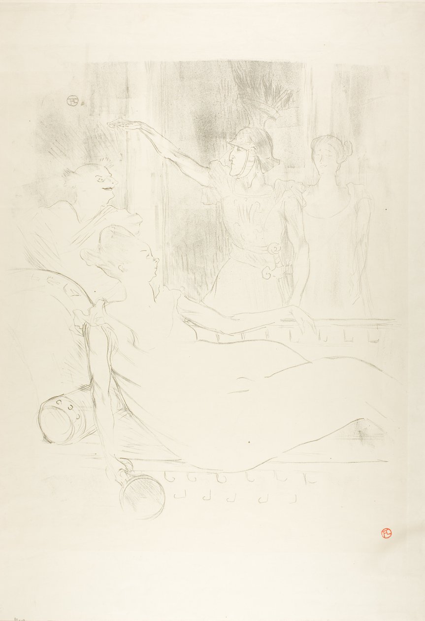 Madame Simon-Girard, brygger og fyr i La belle Hélène af Henri de Toulouse Lautrec