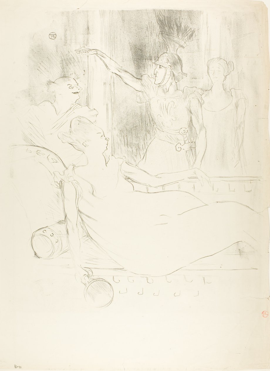 Madame Simon-Girard, brygger og fyr i La belle Hélène af Henri de Toulouse Lautrec