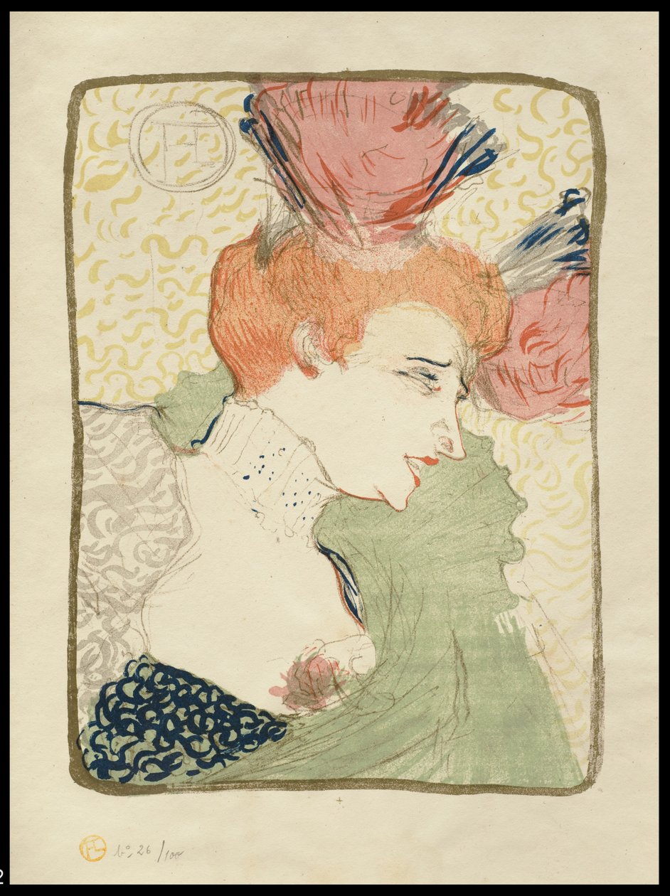 Mademoiselle Marcelle Lender, Bust-længde, 1895 af Henri de Toulouse Lautrec