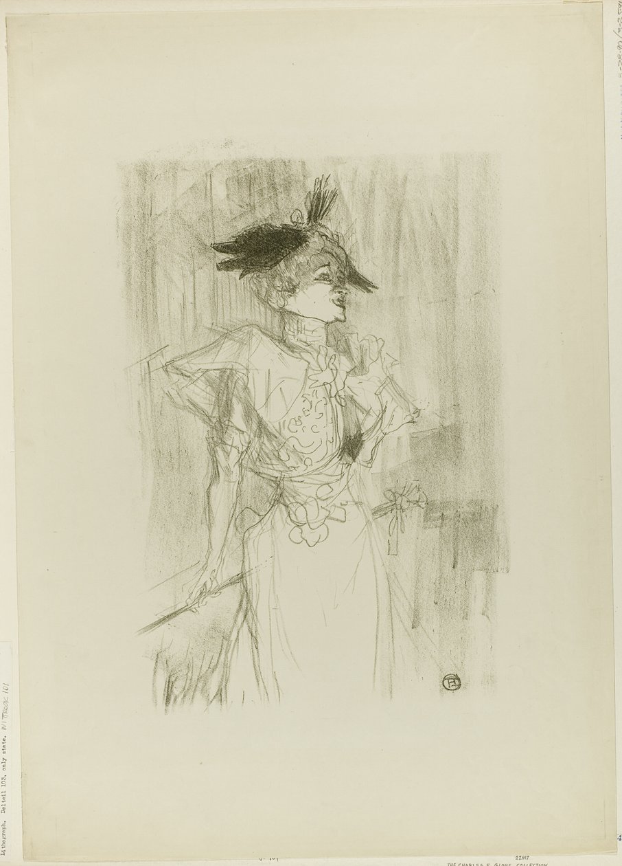 Mademoiselle Marcelle Lender, Stående af Henri de Toulouse Lautrec