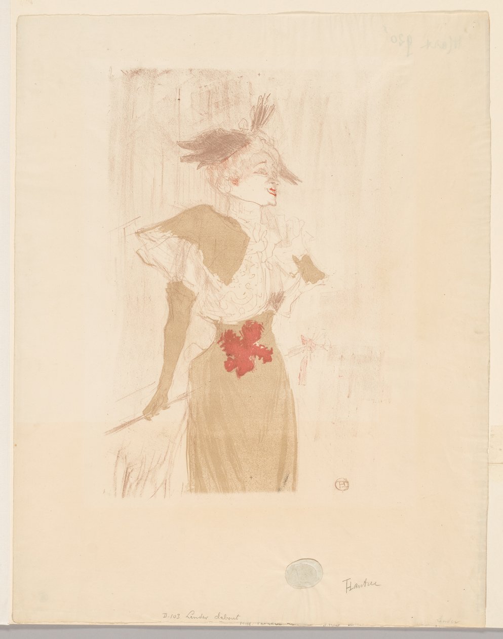 Mademoiselle Marcelle Lender, Stående af Henri de Toulouse Lautrec