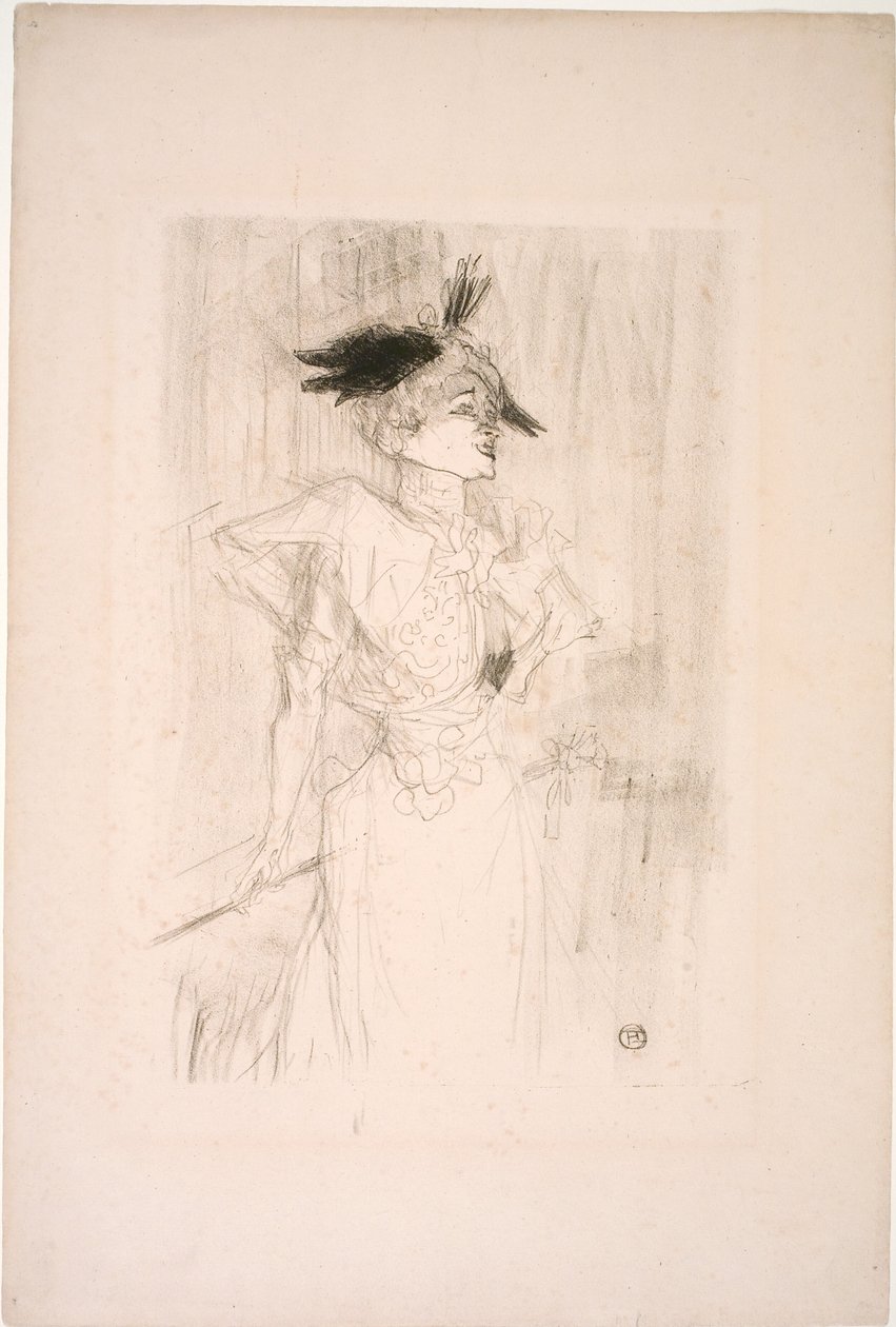 Miss Marcelle Lender, stående af Henri de Toulouse Lautrec