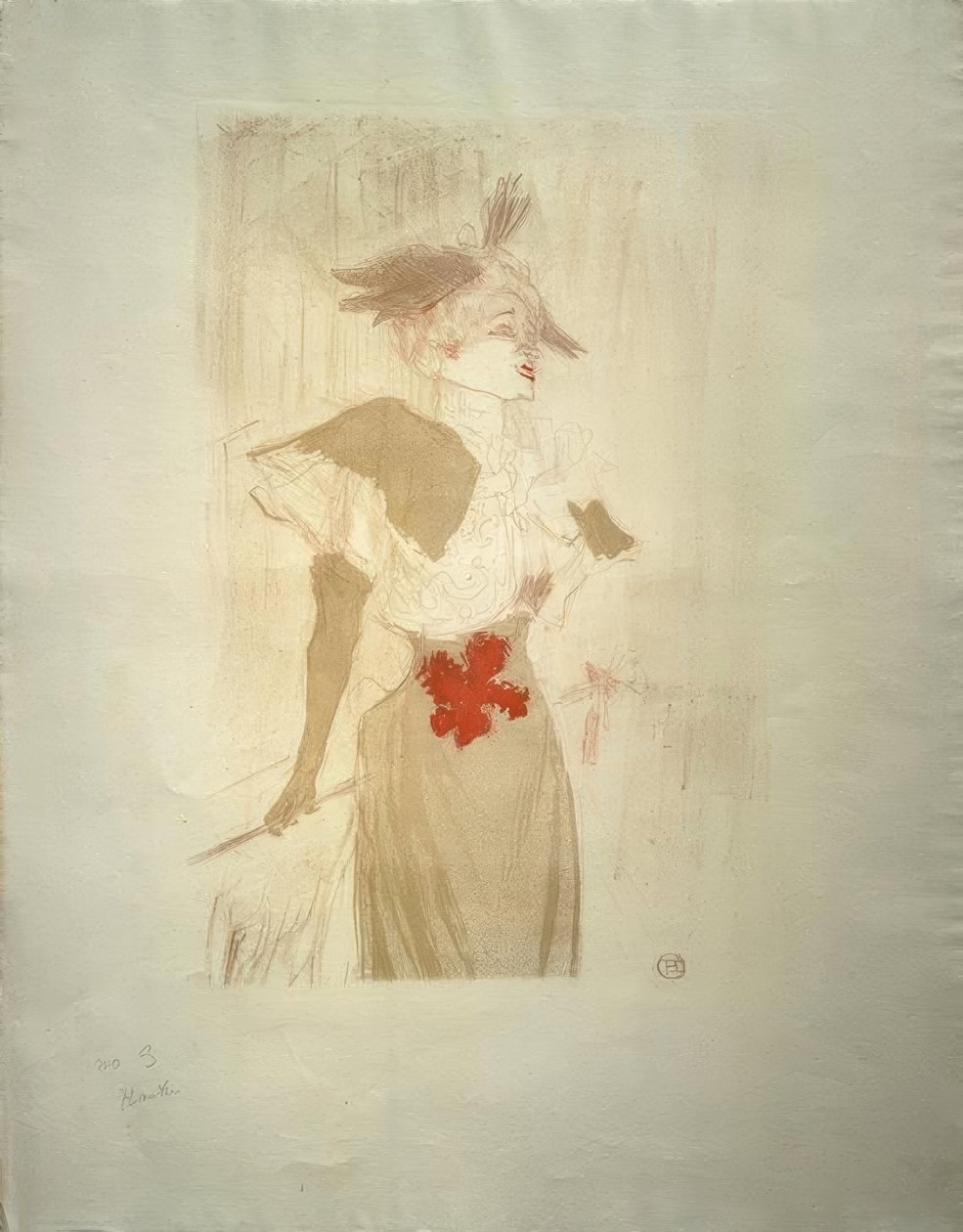 Miss Marcelle Lender, stående af Henri de Toulouse Lautrec