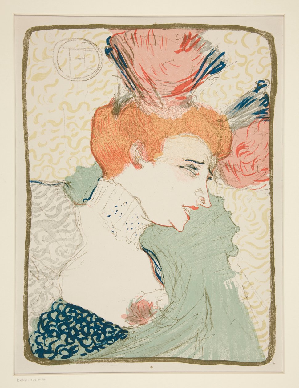 Miss Marcelle Lender, buste (Portrætbuste af Miss Marcelle Lender) af Henri de Toulouse Lautrec