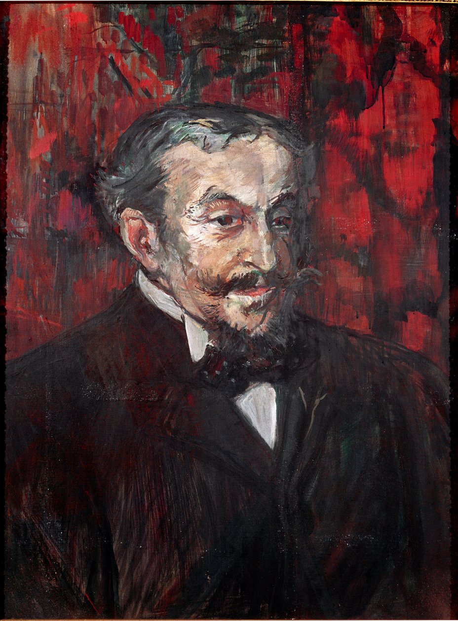 Mand portræt. Maleri af Henri de Toulouse-Lautrec (Toulouse Lautrec af Henri de Toulouse Lautrec