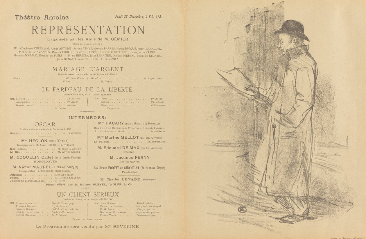 Sølvbryllup; Frihedens byrde; En seriøs klient [foran] af Henri de Toulouse Lautrec