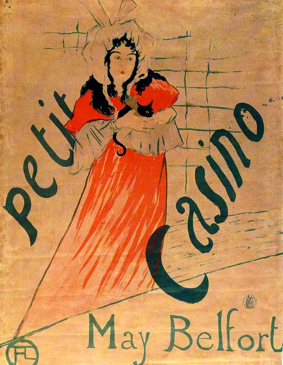 May Belfort, Petit Casino, 1895. af Henri de Toulouse Lautrec