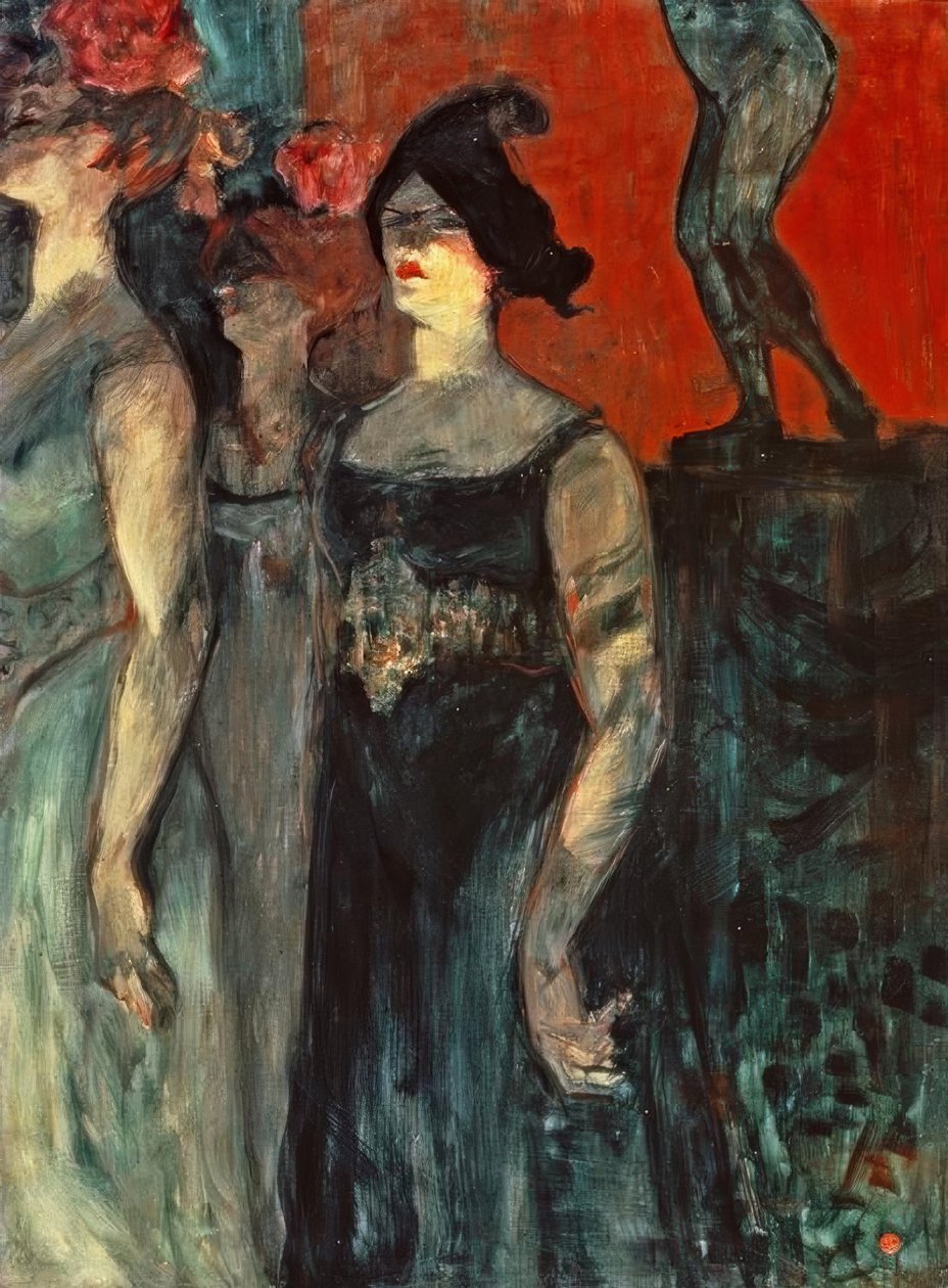 Messaline mellem to statister af Henri de Toulouse Lautrec