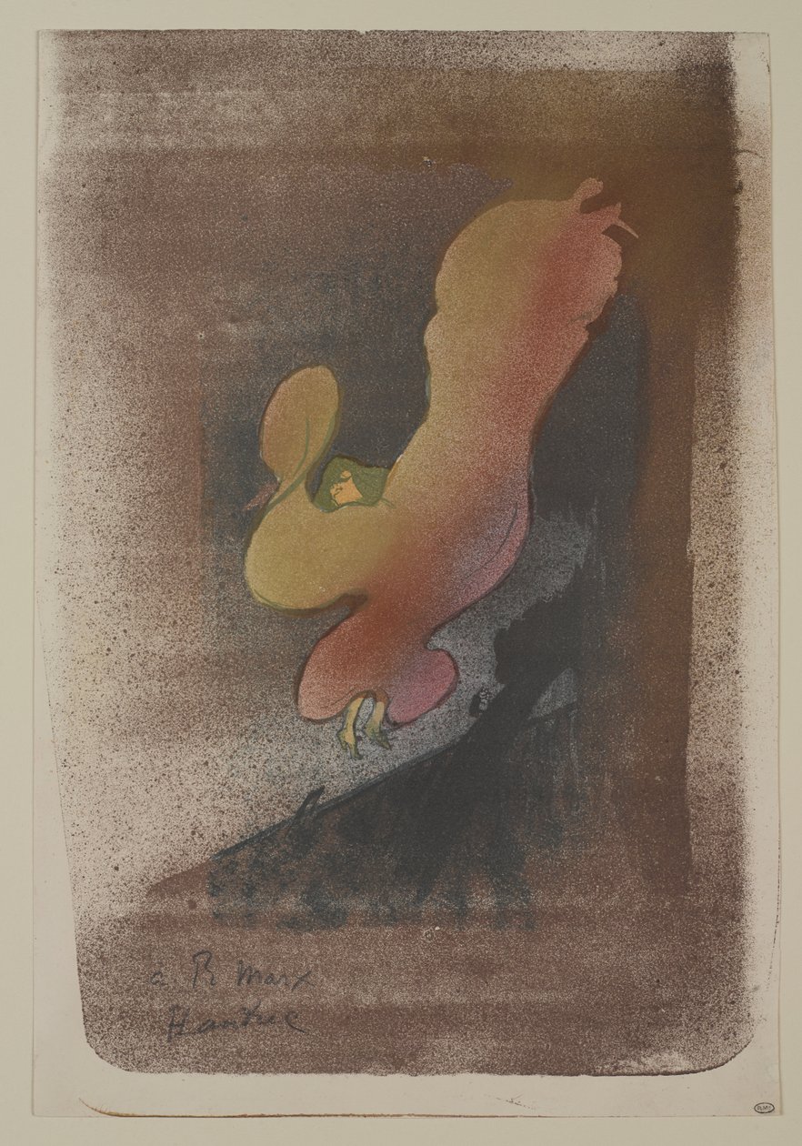 Miss Loïe Fuller, 1893 (farvelitografi på vævet papir) af Henri de Toulouse Lautrec