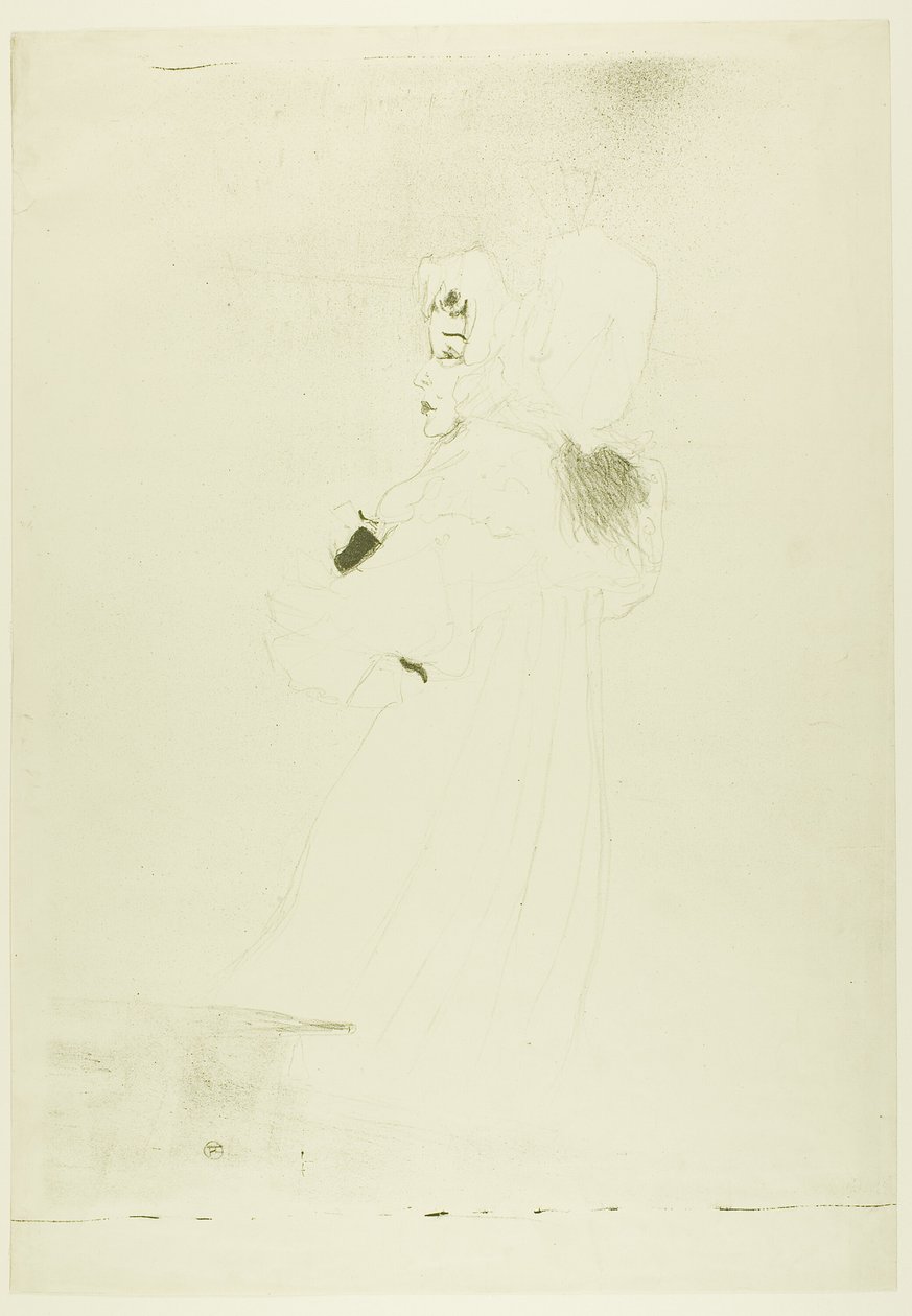 Miss May Belfort (stor tallerken) af Henri de Toulouse Lautrec