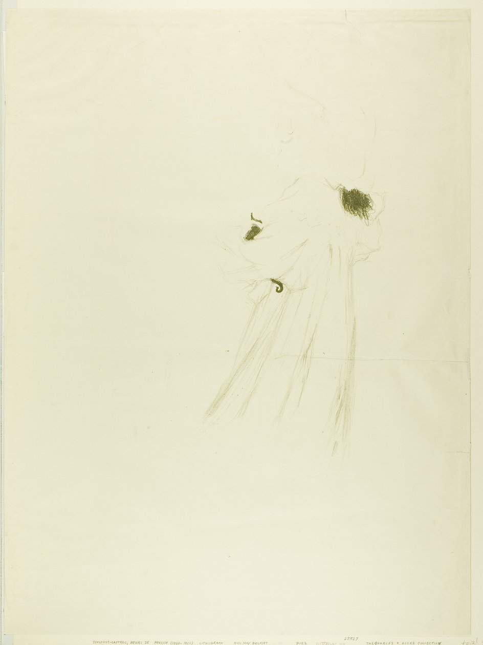 Miss May Belfort (stor tallerken) af Henri de Toulouse Lautrec