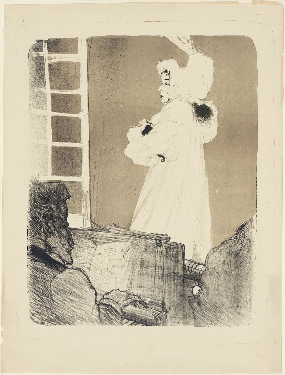 Miss May Belfort (stor tallerken) af Henri de Toulouse Lautrec
