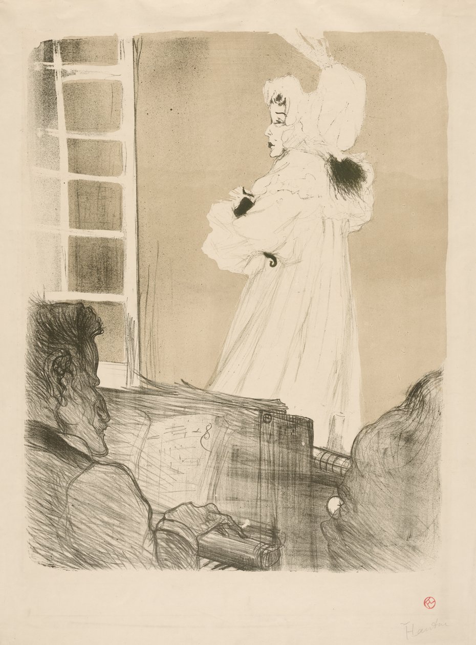 Miss May Belfort, 1895. af Henri de Toulouse Lautrec
