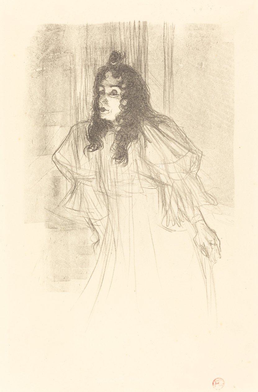 Miss May Belfort barhovedet Miss May Belfort en cheveux, 1895. af Henri de Toulouse Lautrec