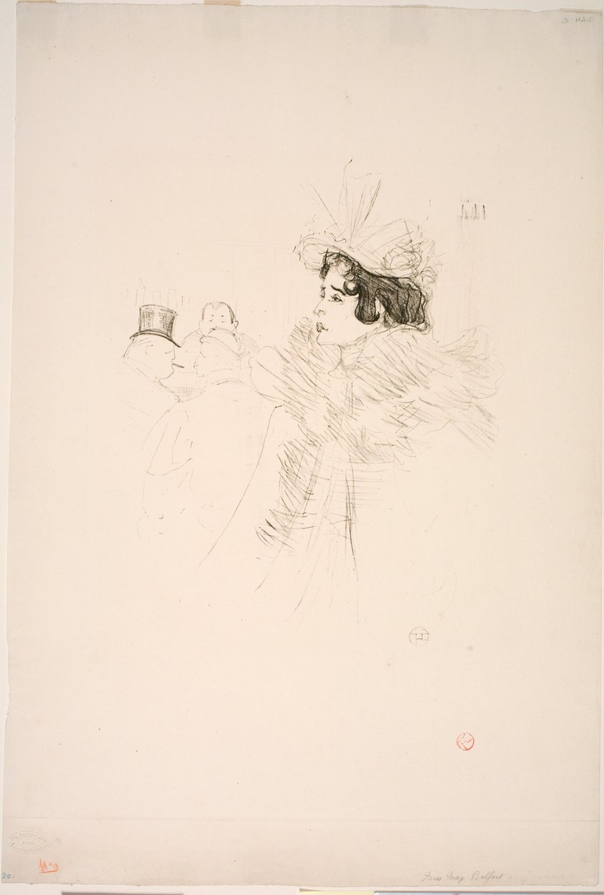 Miss May Belfort på Irish American Bar, Rue Royale af Henri de Toulouse Lautrec