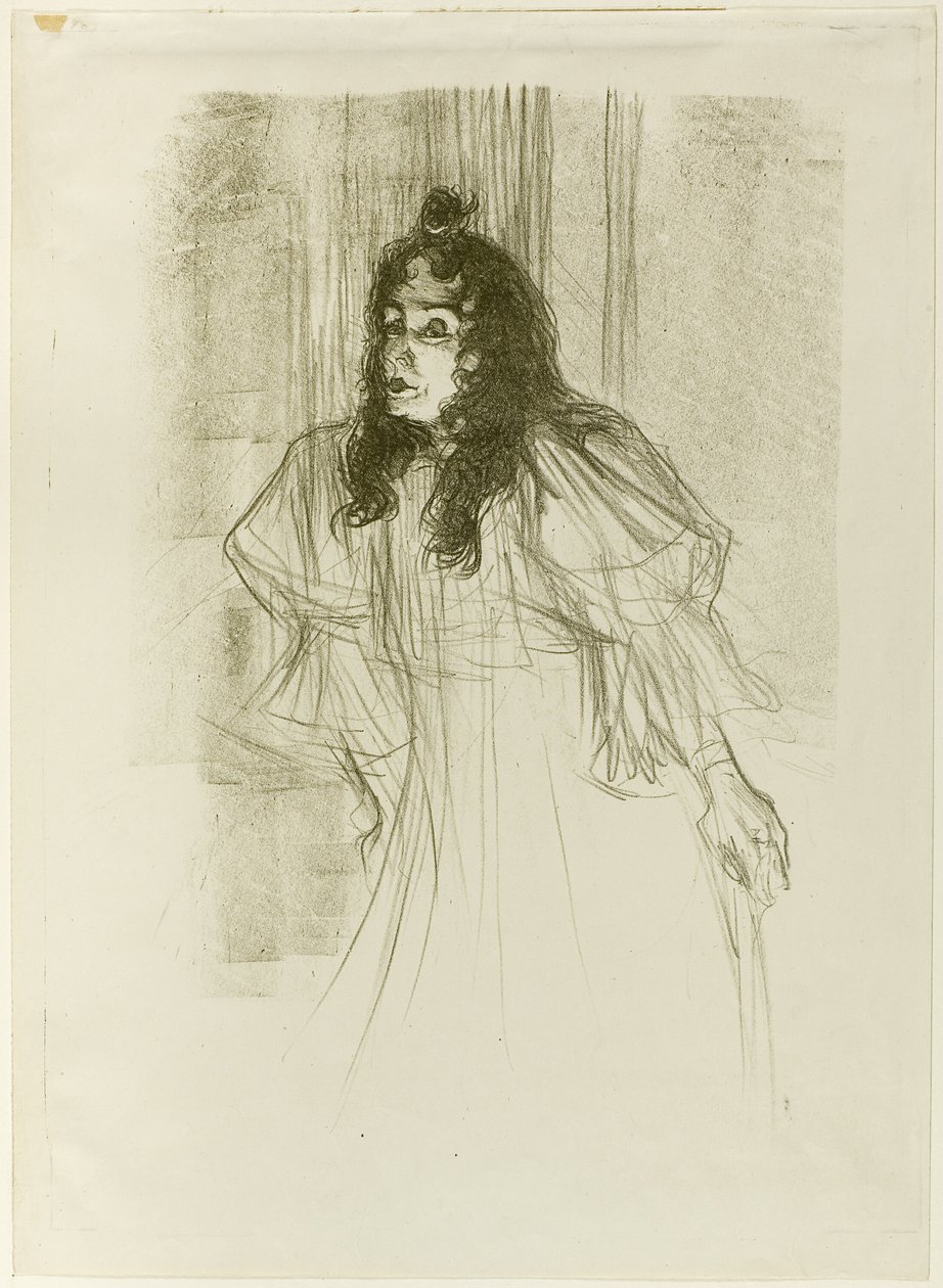 Miss May Belfort med langt hår af Henri de Toulouse Lautrec