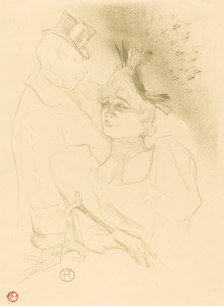 Frk. Lender og Baron (Mlle. Lender et Baron) af Henri de Toulouse Lautrec