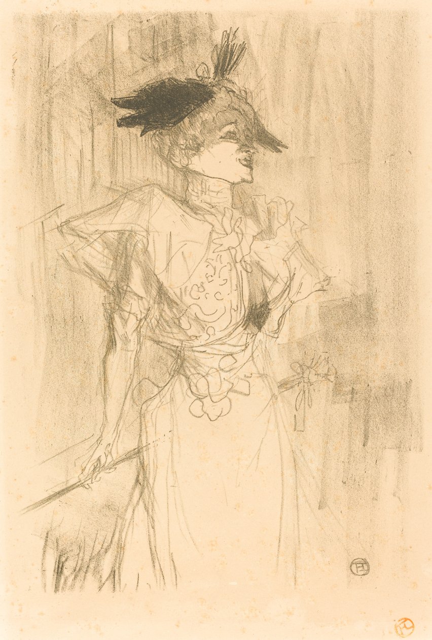 Miss Marcelle Lender, stående af Henri de Toulouse Lautrec