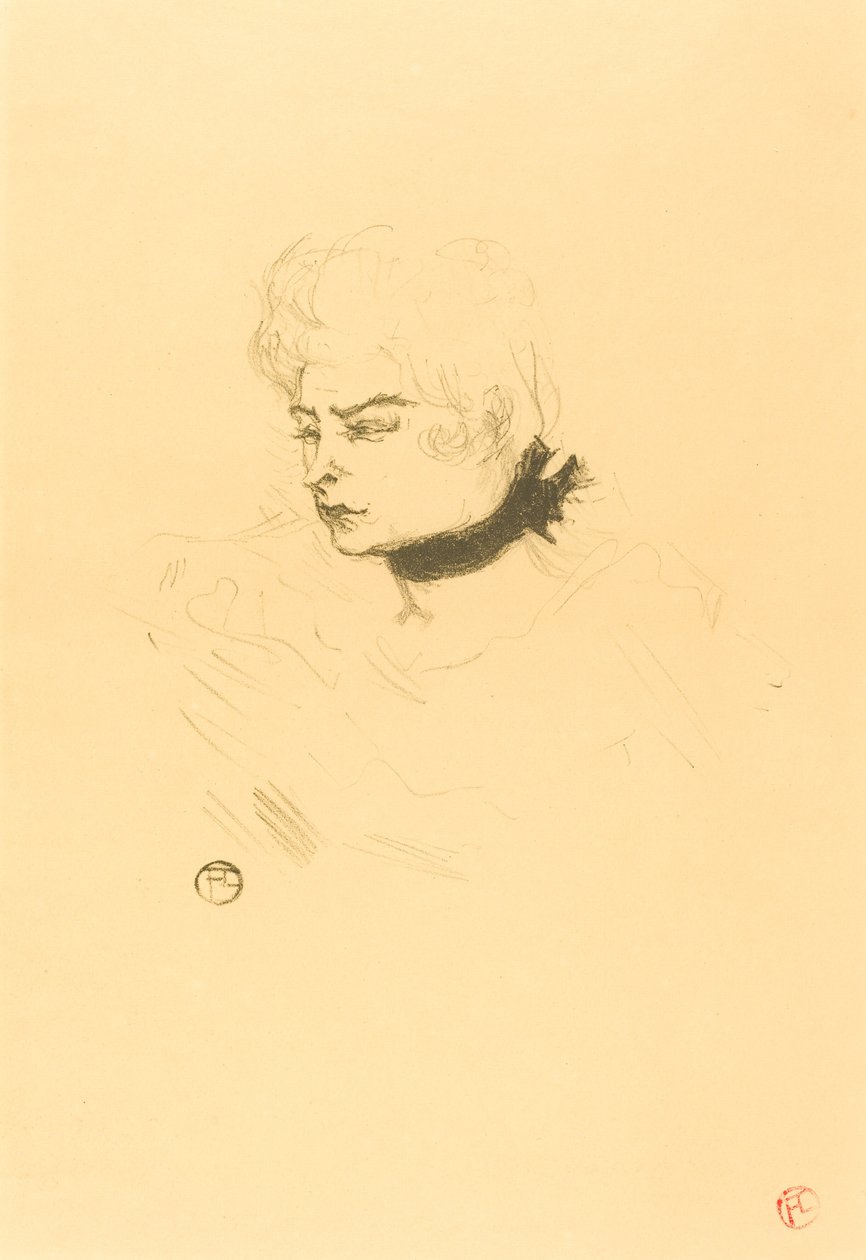 Frøken Grøn Ært, 1895. af Henri de Toulouse Lautrec