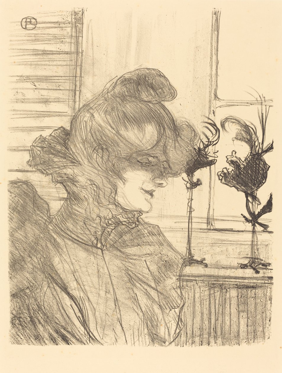 Mme. Le Marguoin, Milliner Mme. Le Marguoin, møller, 1900. af Henri de Toulouse Lautrec