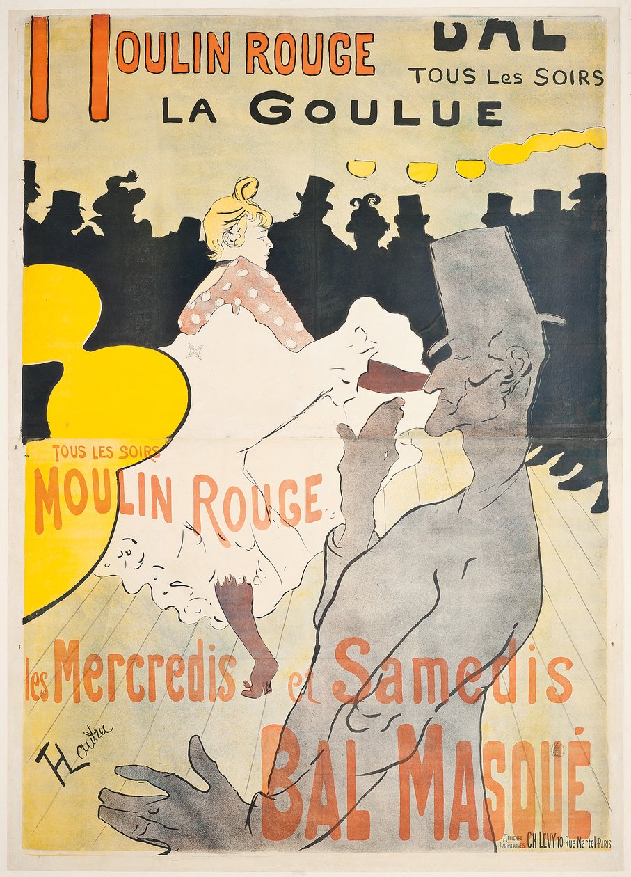 Moulin Rouge La Goulue af Henri de Toulouse Lautrec