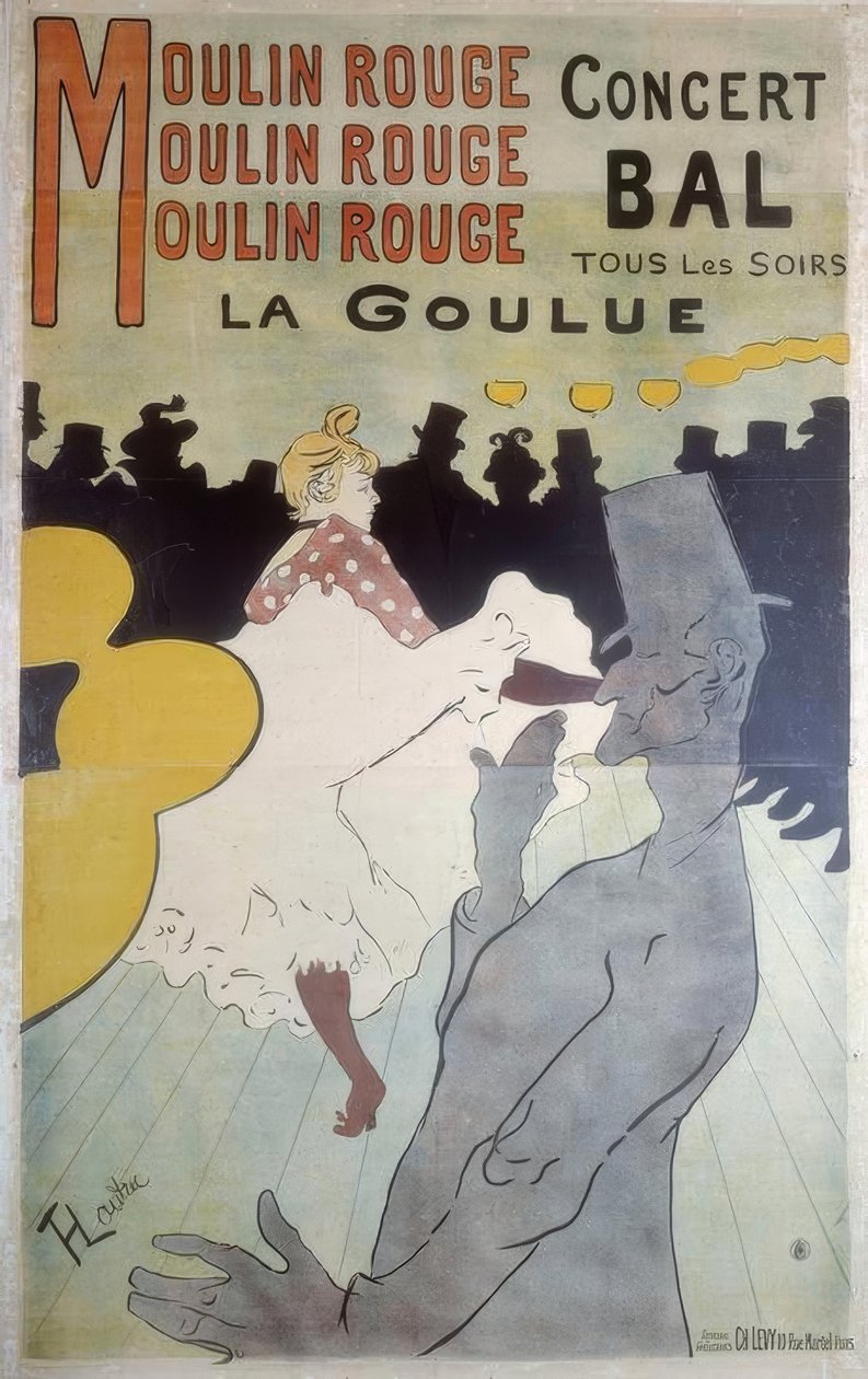 Moulin Rouge, La Goulue af Henri de Toulouse Lautrec