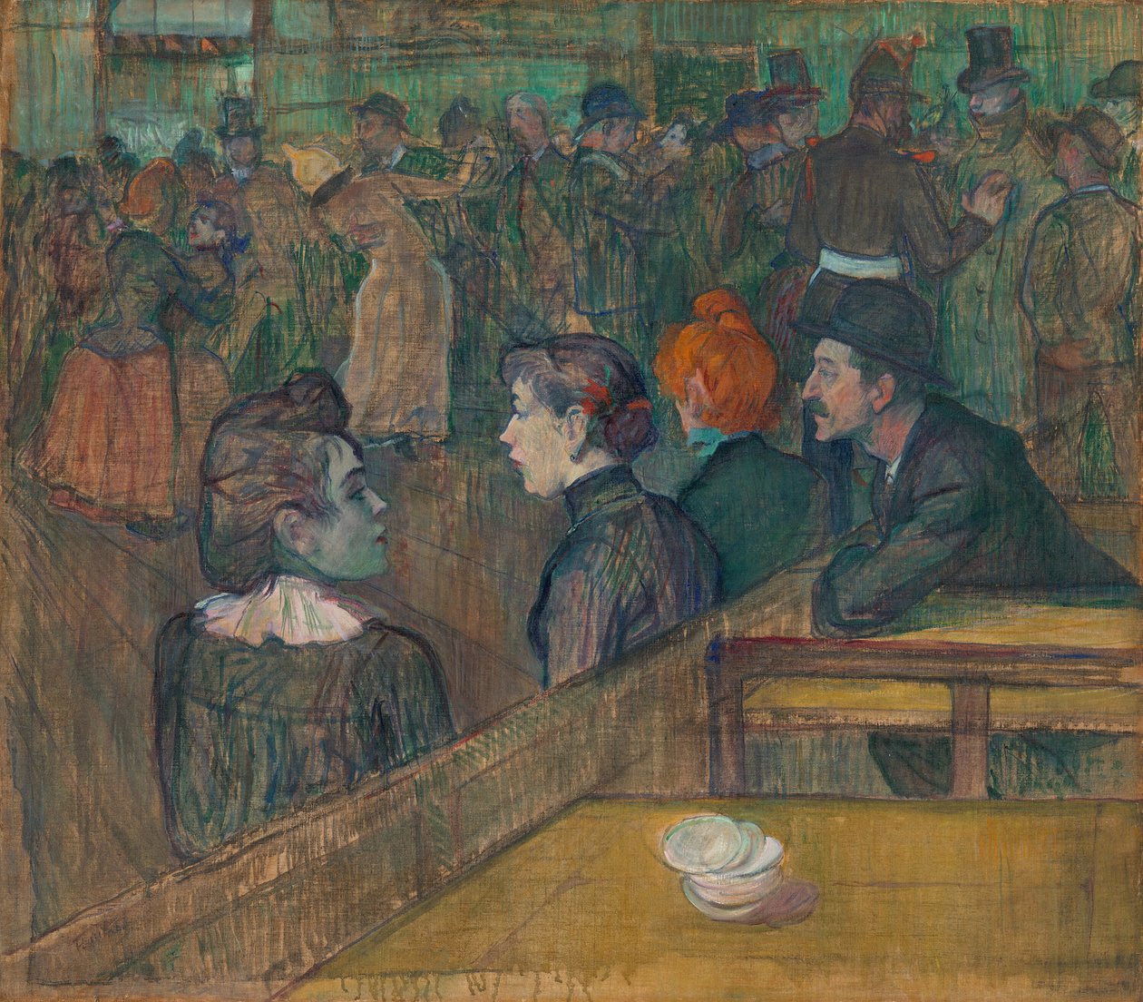Moulin de la Galette, 1889. af Henri de Toulouse Lautrec