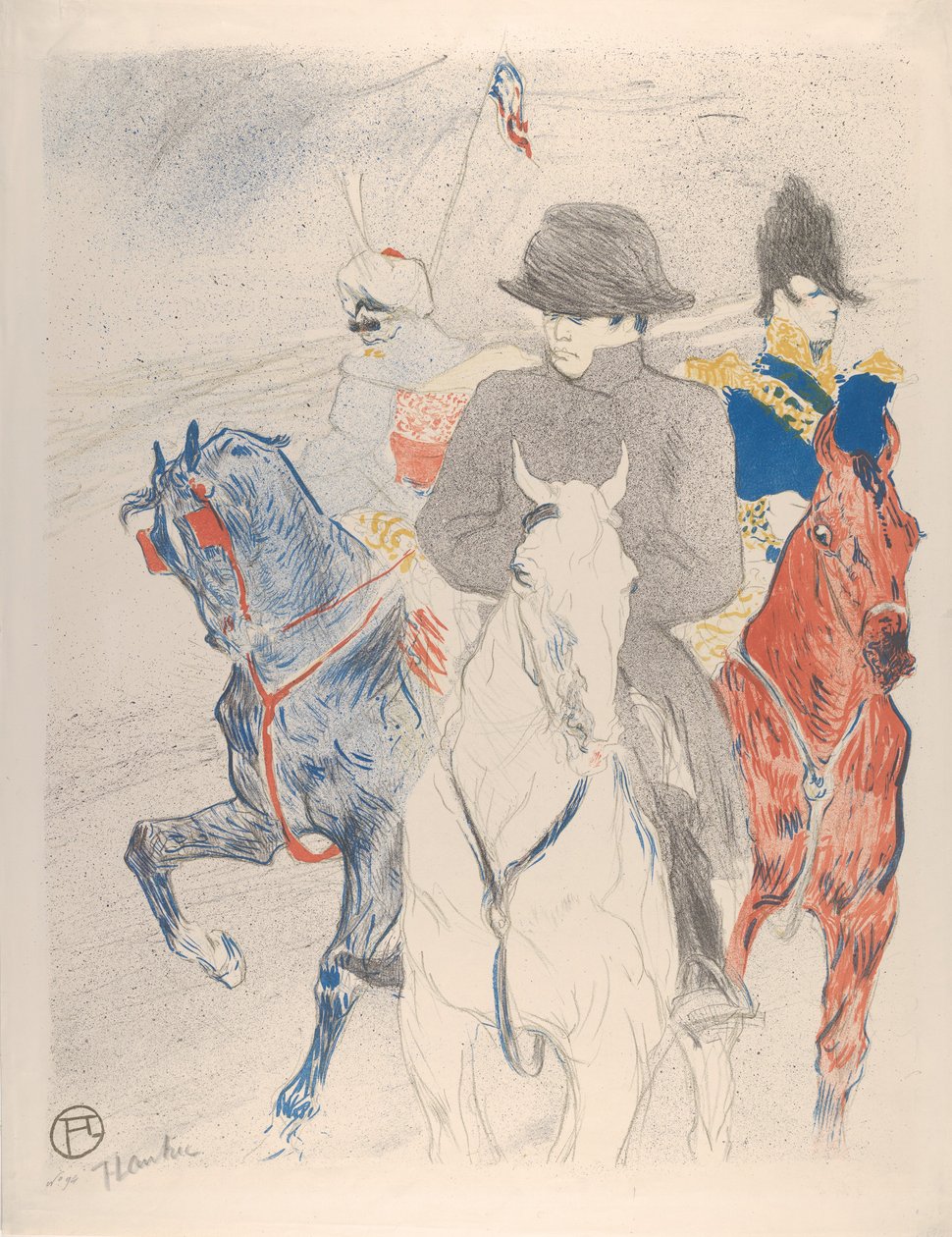 Napoleon, 1895 (Litografi med farveblyanter, pensel og sprøjt på vævet papir) af Henri de Toulouse Lautrec