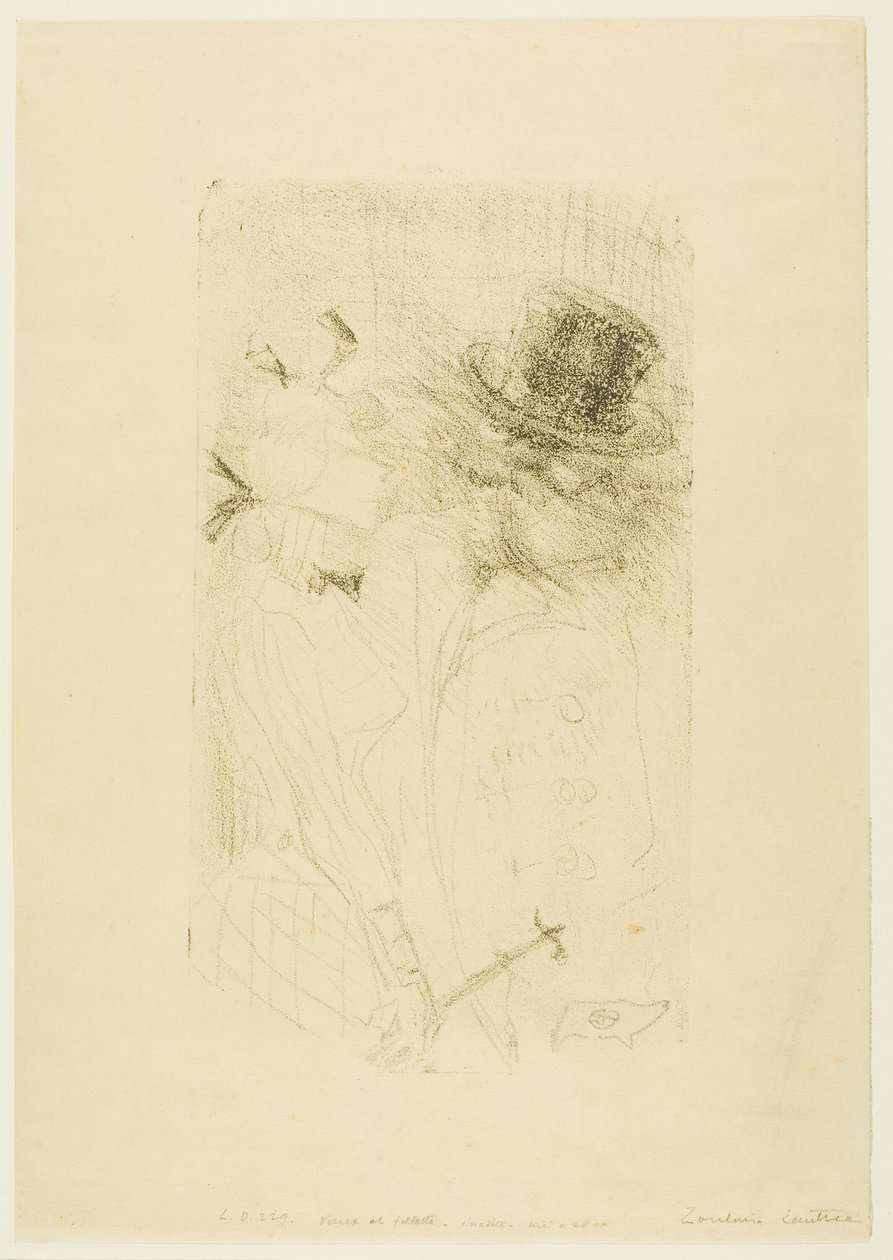 Gammel mand og ung pige af Henri de Toulouse Lautrec