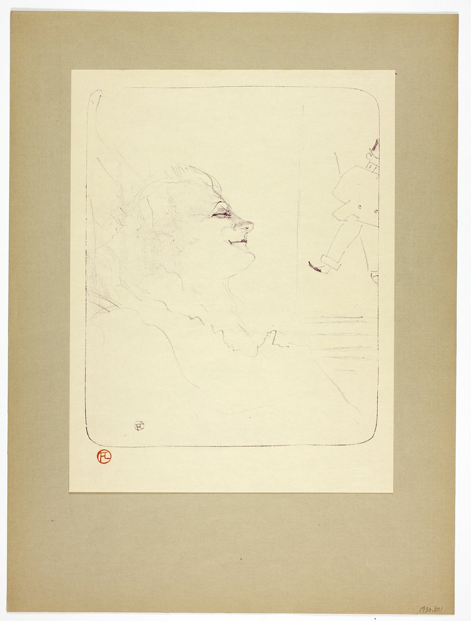 Pessima, tallerken tre fra Yvette Guilbert af Henri de Toulouse Lautrec
