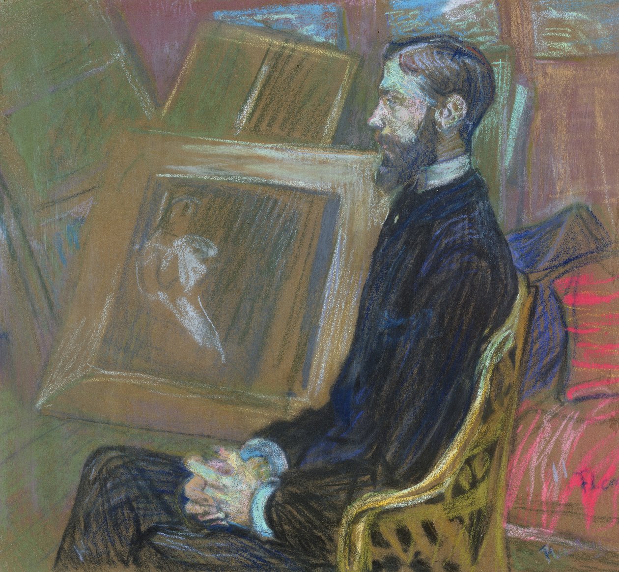 Portræt af M. Georges Henri Manuel, 1891 (pastel på tavle) af Henri de Toulouse Lautrec