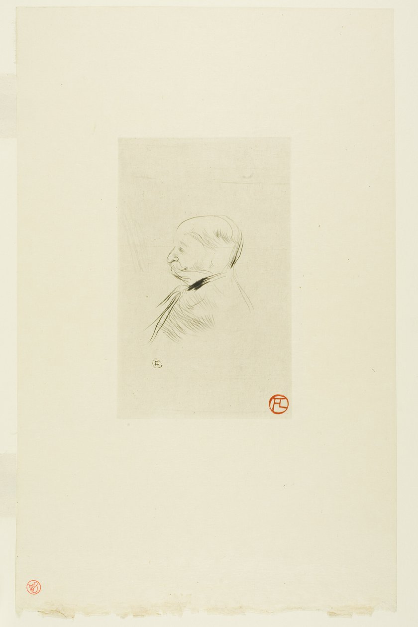 Portræt af en mand af Henri de Toulouse Lautrec
