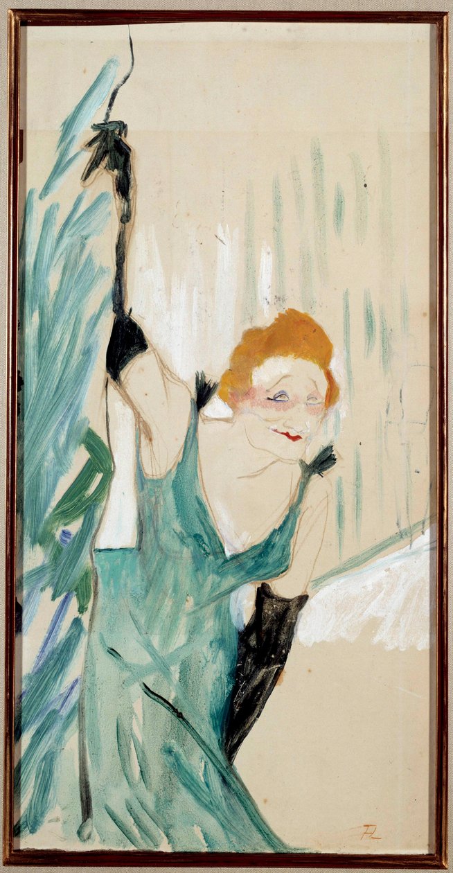 Portræt af den franske sangerinde Yvette Guilbert (1867-1944), der hilser offentligheden Litografi af Henri de Toulouse Lautrec (1864-1901) 1894. Dim. 0,48x0,28 m. Musée Henri de Toulouse-Lautrec, Albi af Henri de Toulouse Lautrec