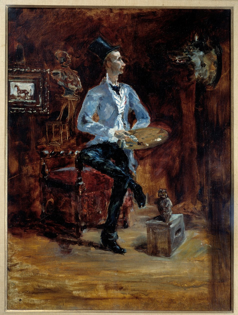 Portræt af maleren Rene Princeteau (1849-1914) i hans værksted Maleri af Henri Toulouse Lautrec (1864-1901) af Henri de Toulouse Lautrec