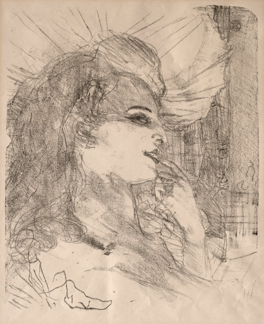 Portrætter af skuespillere og skuespillerinder: Tretten litografier: Anna Held, 1898. af Henri de Toulouse Lautrec