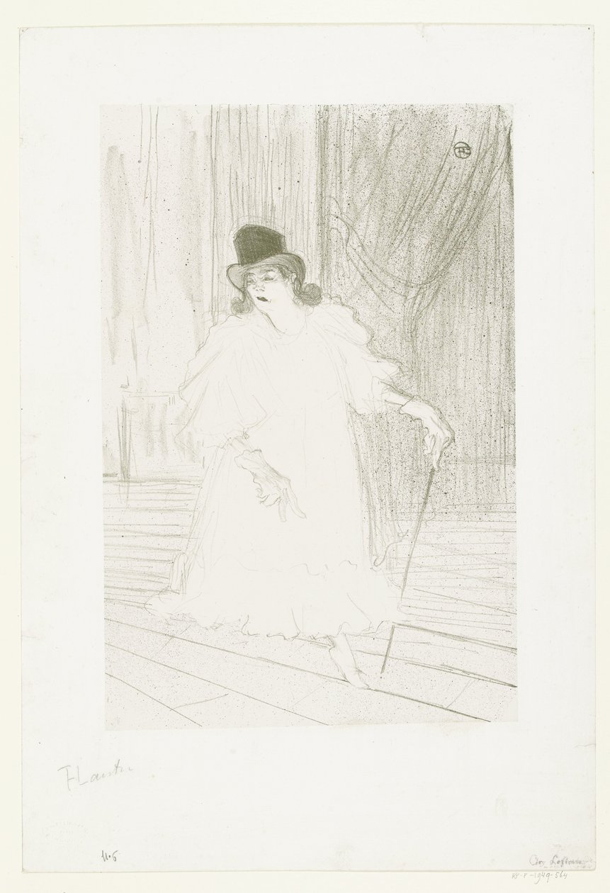 Portræt af sangerinden Cecy Loftus på scenen i teatret Cecy Loftus af Henri de Toulouse Lautrec