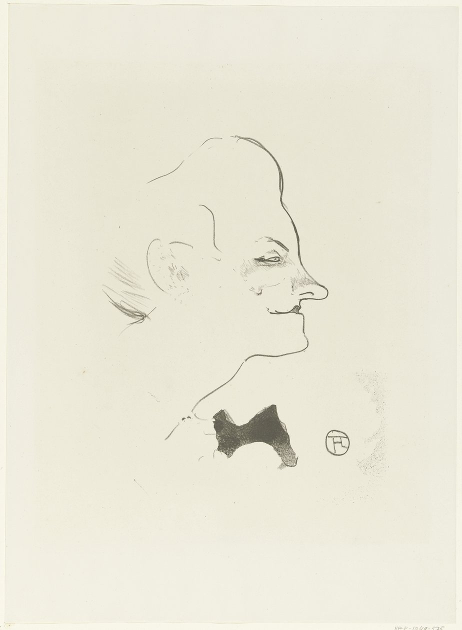 Portræt af sangerinden Yvette Gilbert Yvette Gilbert Le Cafe Concert (serietitel) af Henri de Toulouse Lautrec