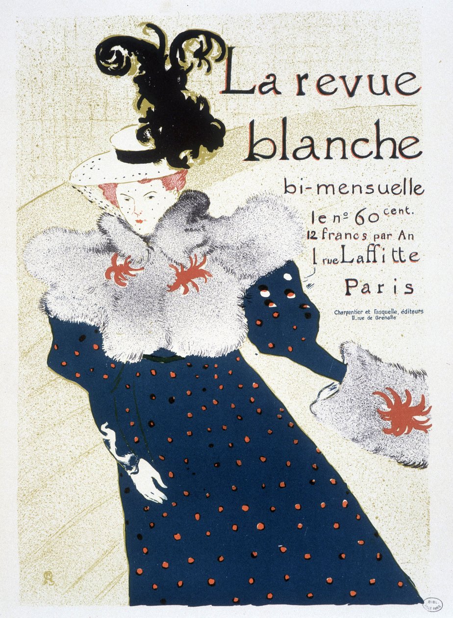 Plakat for La Revue blanche produceret af Henri de Toulouse - Lautrec i 1895. af Henri de Toulouse Lautrec