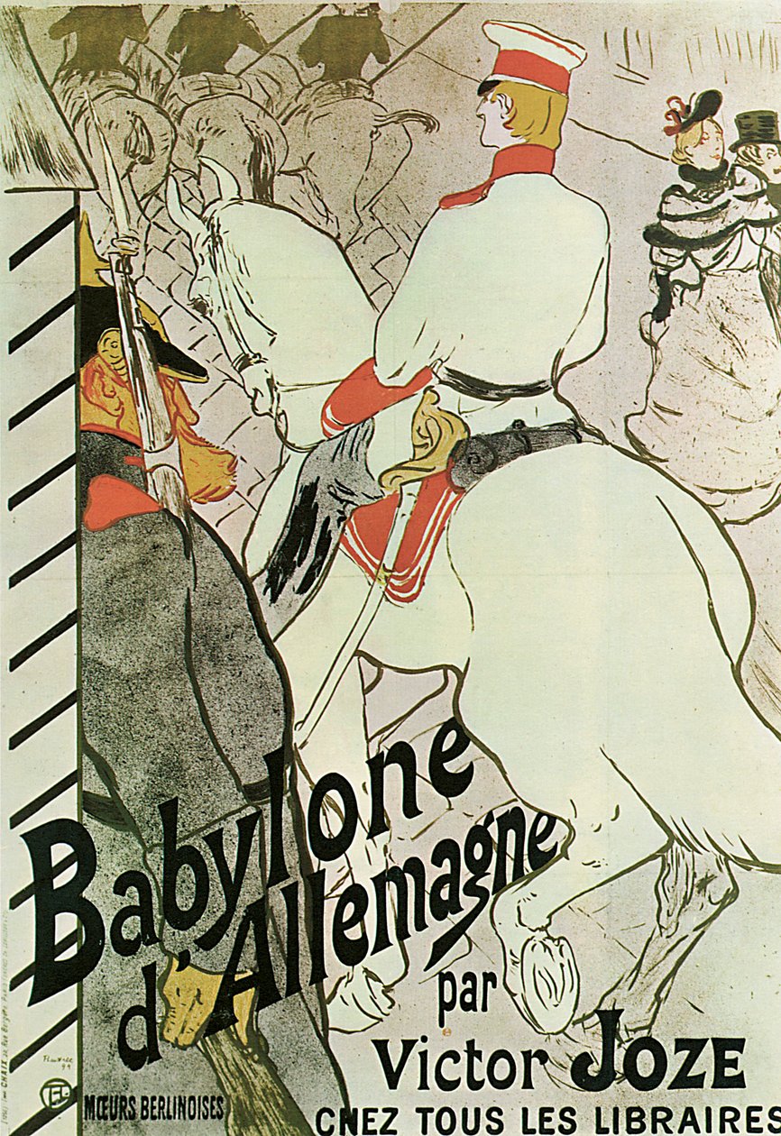 Plakat til bogen Babylone dAllemagne af Victor Joze, 1894. af Henri de Toulouse Lautrec