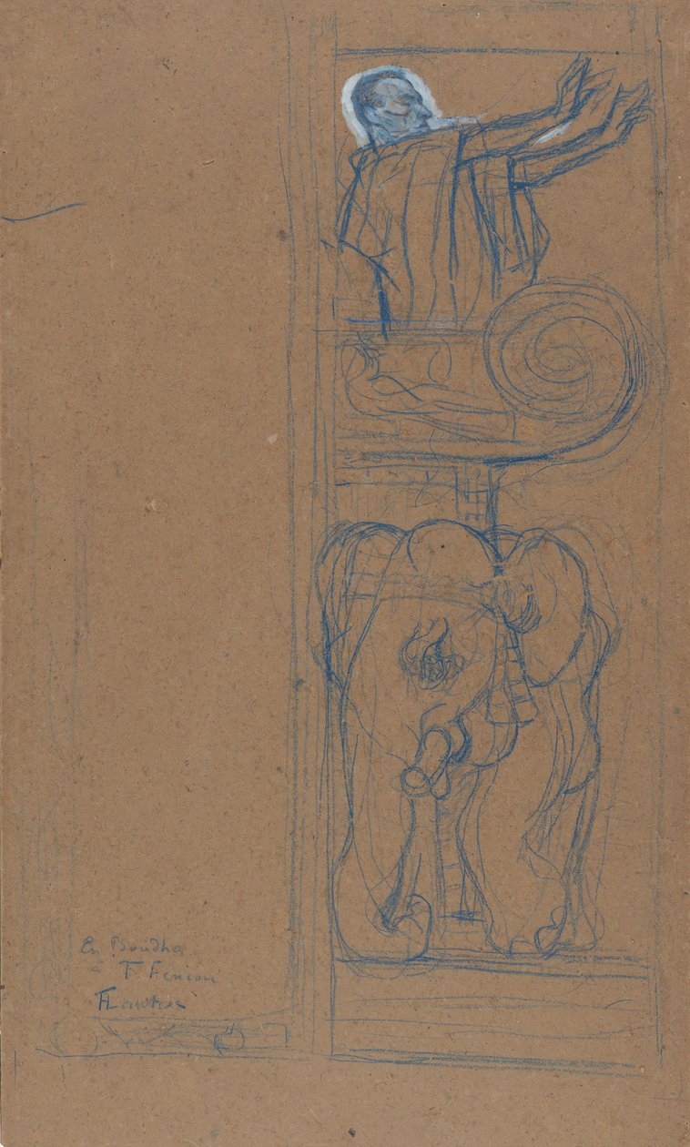 Foreløbigt design til Playbill til Le Chariot de Terre Cuite, 1894. af Henri de Toulouse Lautrec