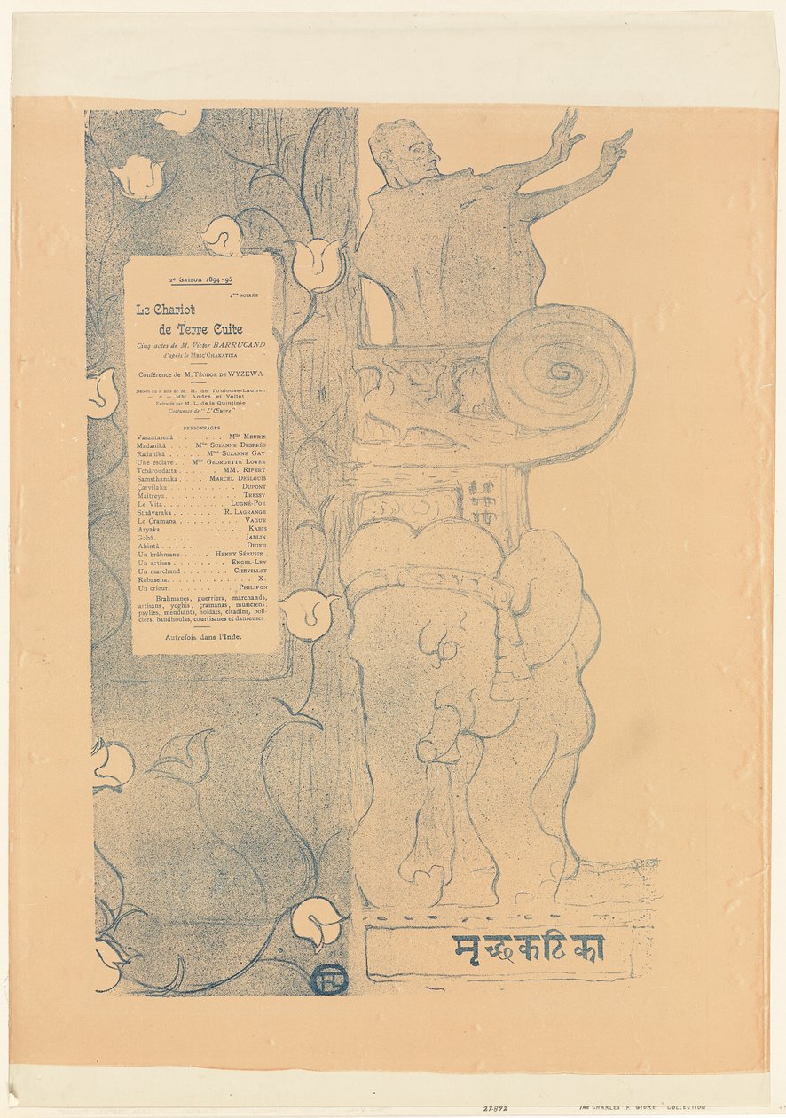 Program for "Den lille lervogn" af Henri de Toulouse Lautrec