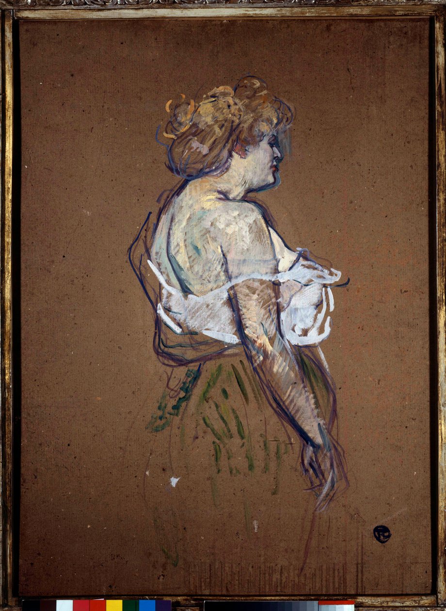 Prostitution: "" Portræt af Lucie Bellager"" Olie på pap af Henri de Toulouse Lautrec (1864-1901) 1896 Søn. 0,8x0,6 m Albi, museum Toulouse Lautrec af Henri de Toulouse Lautrec
