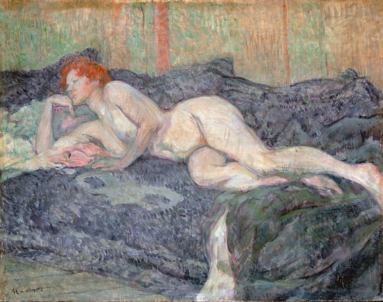 Liggende nøgen, 1897 af Henri de Toulouse Lautrec