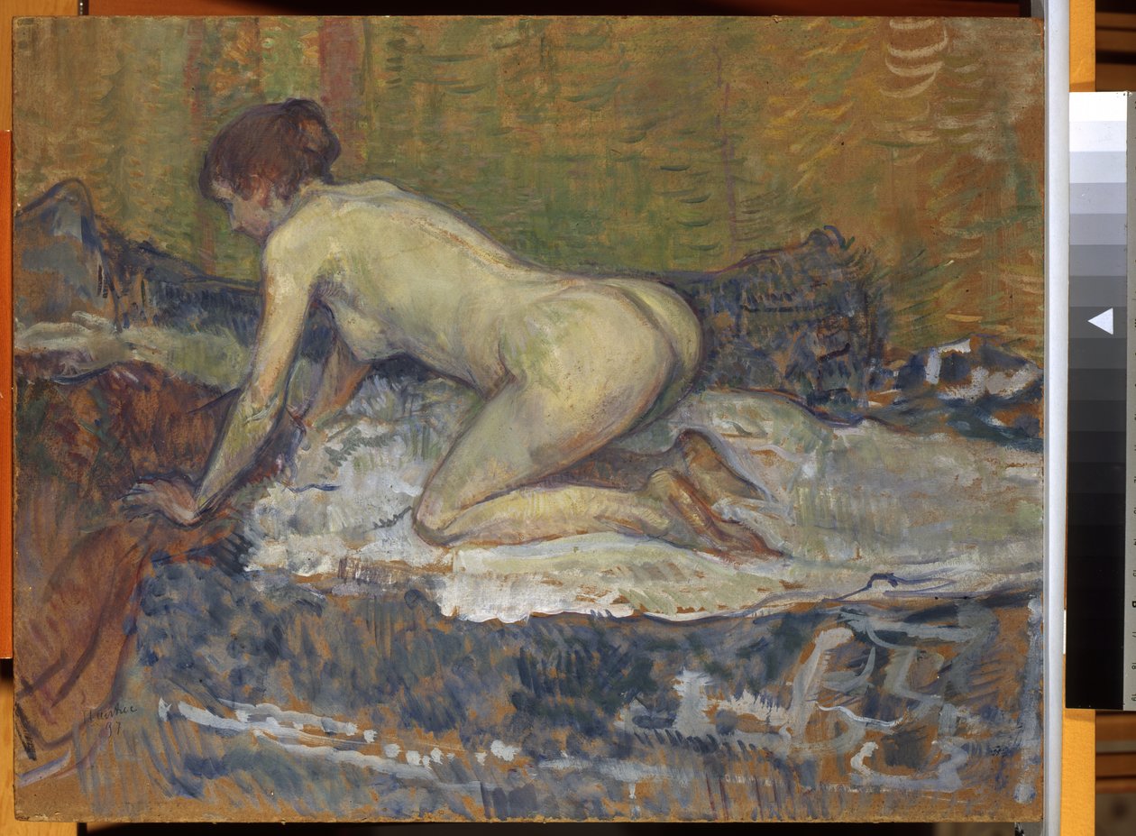 Rødhovedet nøgen på hug, 1897 af Henri de Toulouse Lautrec