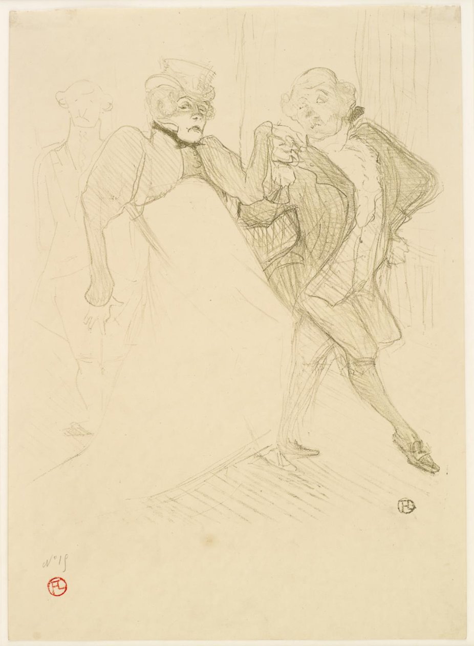 Réjane og Galipaux i Madame Sans-Gêne. af Henri de Toulouse Lautrec