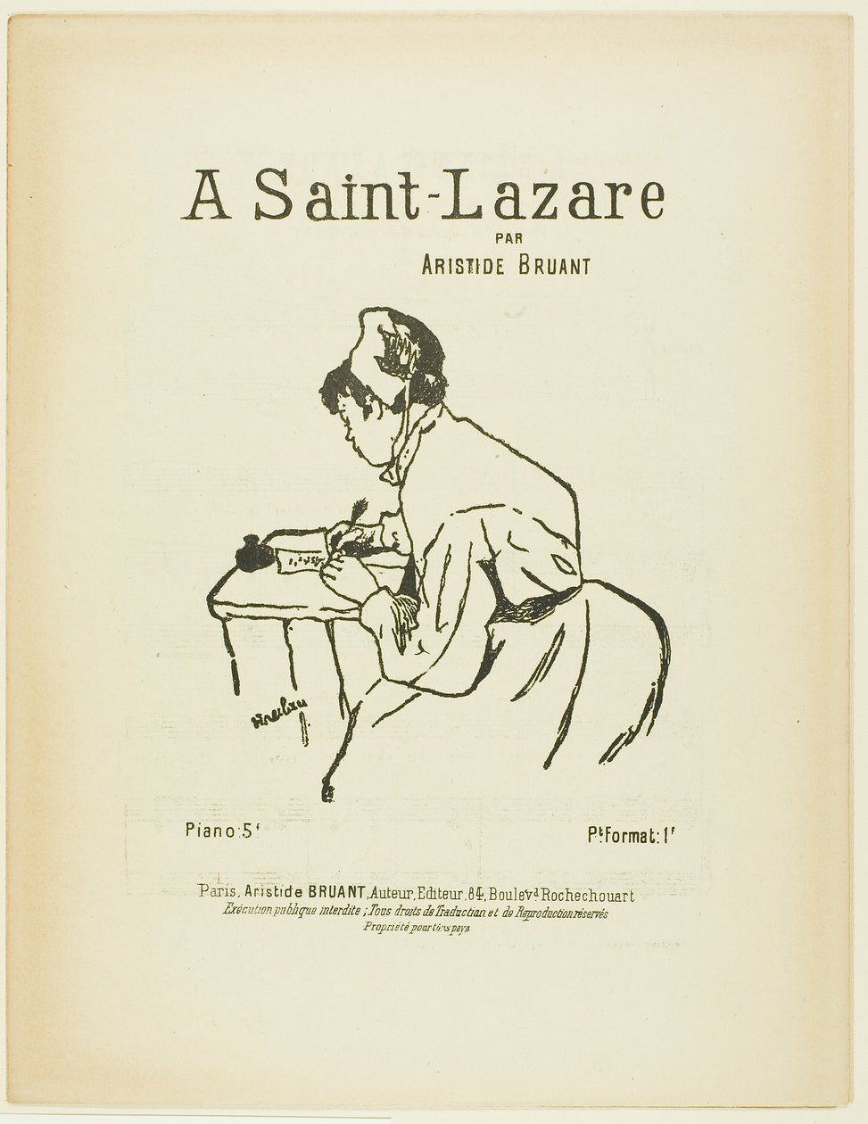 I Saint Lazare af Henri de Toulouse Lautrec