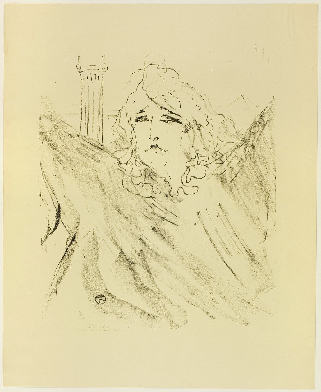 Sarah Bernhardt, fra Treize Lithographies af Henri de Toulouse Lautrec