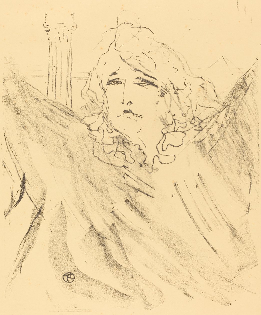 Sarah Bernhardt i "Cleopatra" (Sarah Bernhardt i "Cleopatra") af Henri de Toulouse Lautrec